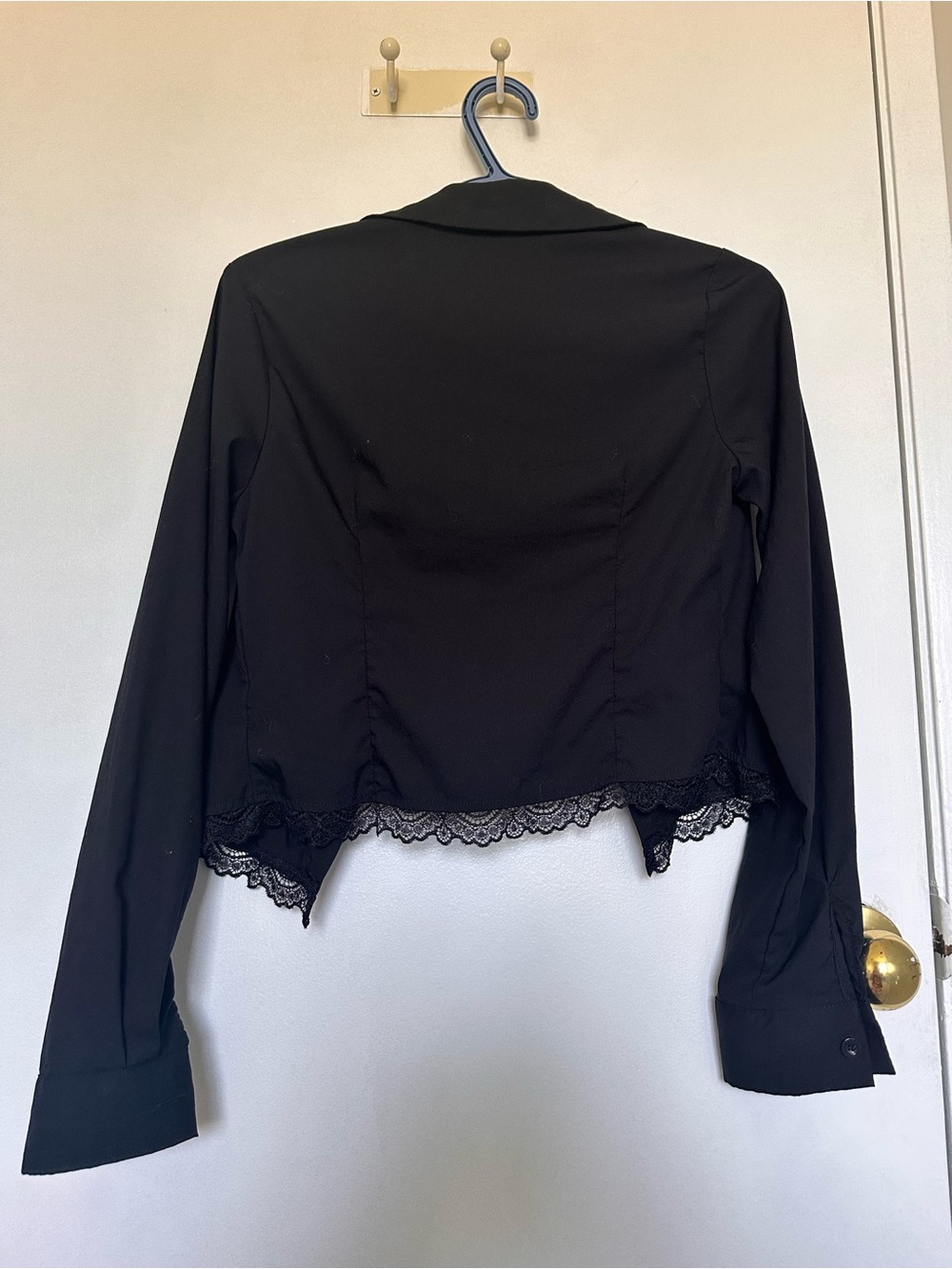 Dazy Black Women's Button-Up Top - Size M - Picture 2 of 6